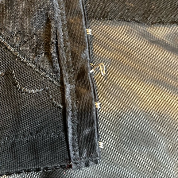 Unbranded Black Open Front Hook & Eye Powernet Corset Shaper | Some Minor Flaws - Picture 7 of 13